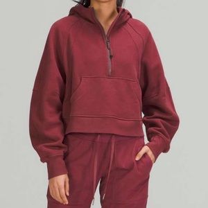 Lululemon Scuba Oversized Haf-Zip Hoodie in Mulled Wine